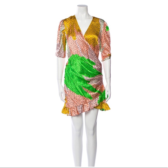 De La Vali Shanna Havanna Silk Wrap Dress - Picture 12 of 16